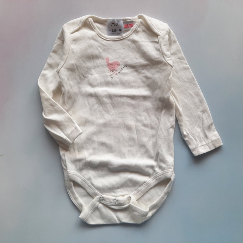 بادی آستین بلند گنجشک شیری zara