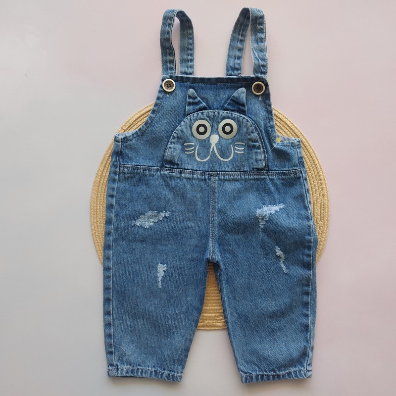 بیلرسوت جین آبی گربه kids