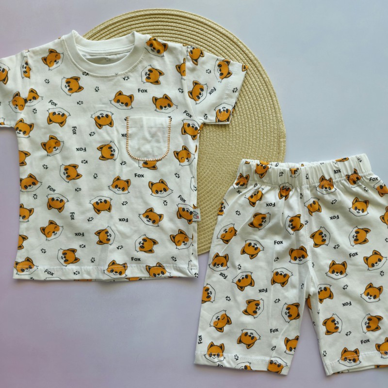 تیشرت و شلوارک راحتی روباه سفید وچیون kids