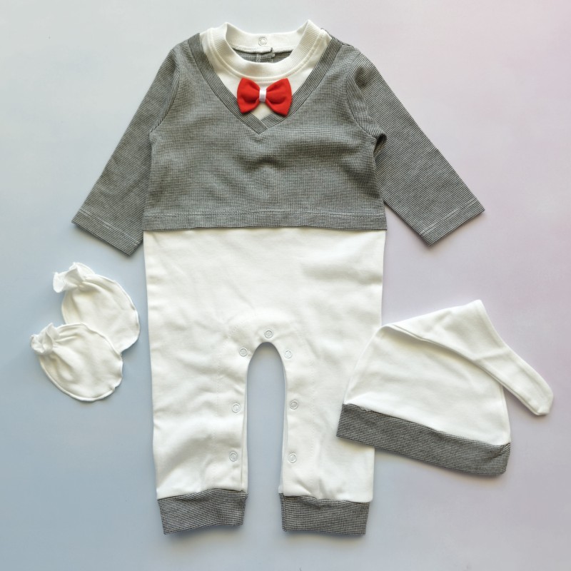 سرهمی و کلاه و دستکش جنتلمن بیبی وان