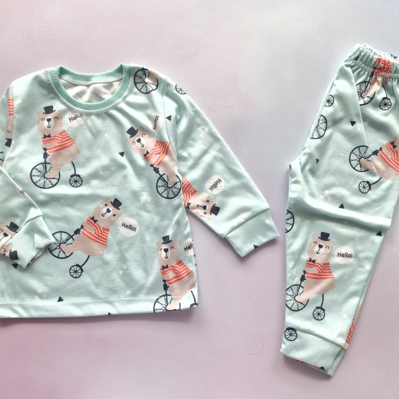 بلوز شلوار راحتی خرس دوچرخه سوار SED