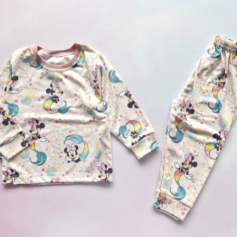 بلوز شلوار راحتی میکی موس پری دریایی SED