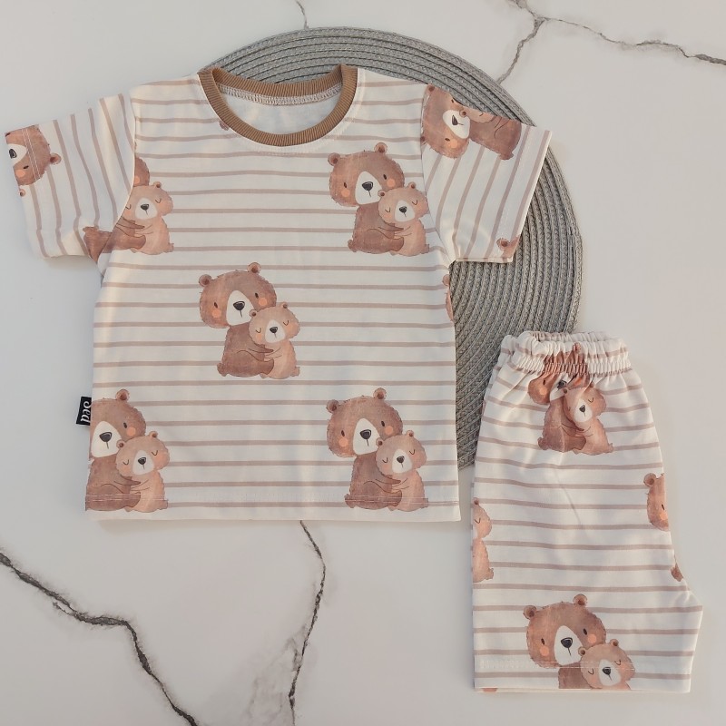 ست تیشرت شلوارک راحتی تدی kids