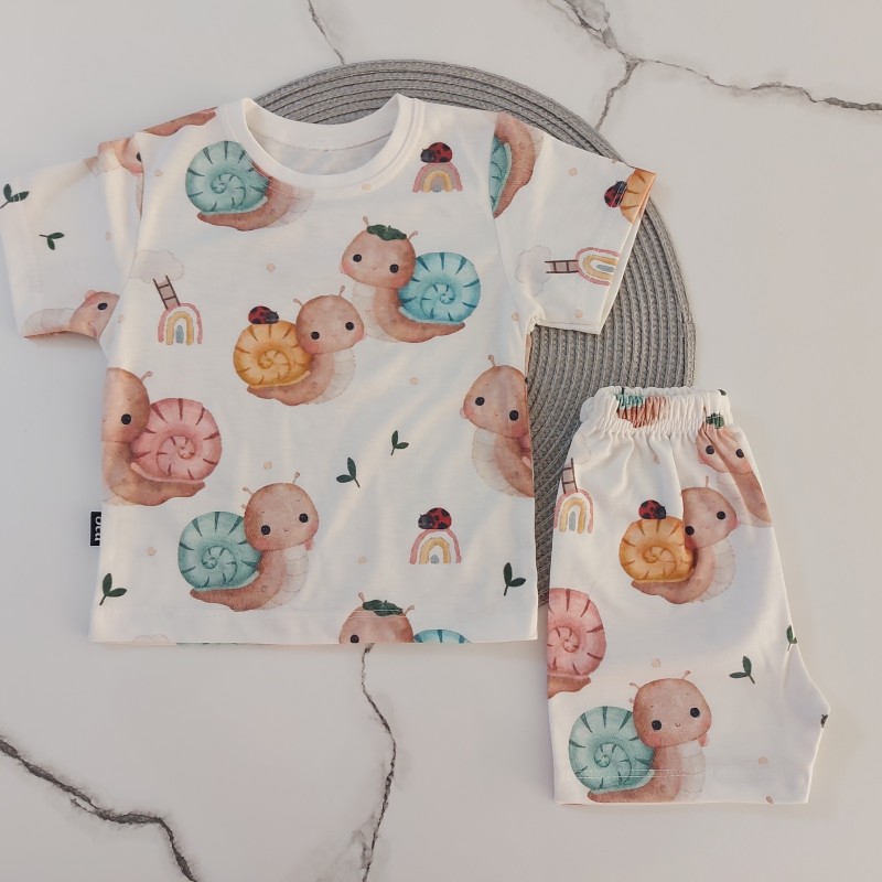 ست تیشرت شلوارک راحتی حلزون kids