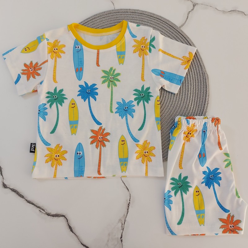 ست تیشرت شلوارک راحتی نخل kids