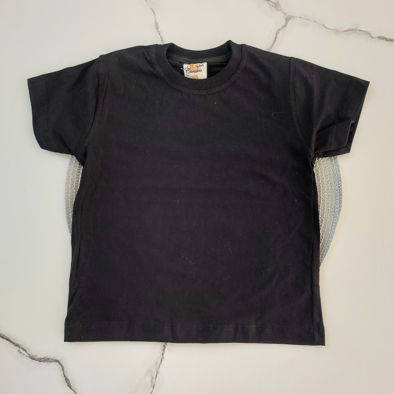 تیشرت آستین کوتاه مشکی ساده kids