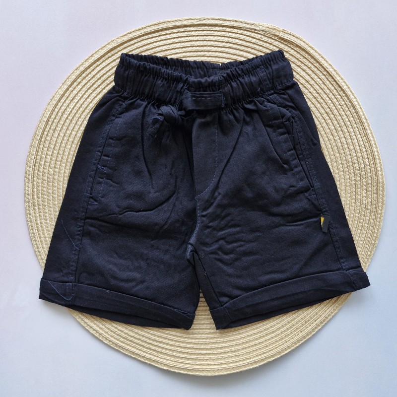 شلوارک کتان کاغذی سرمه ای تیره سیمپسون