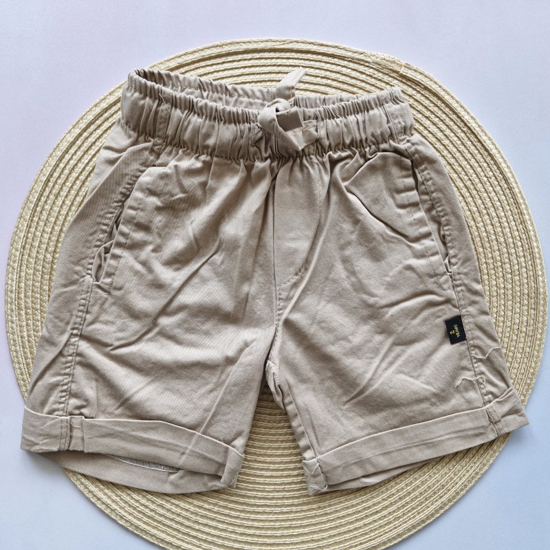 شلوارک کتان کاغذی کرم سیمپسون