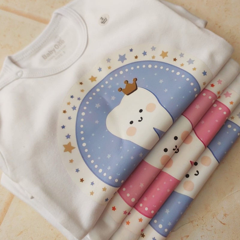 بادی آستین کوتاه دندونی چاپی 2