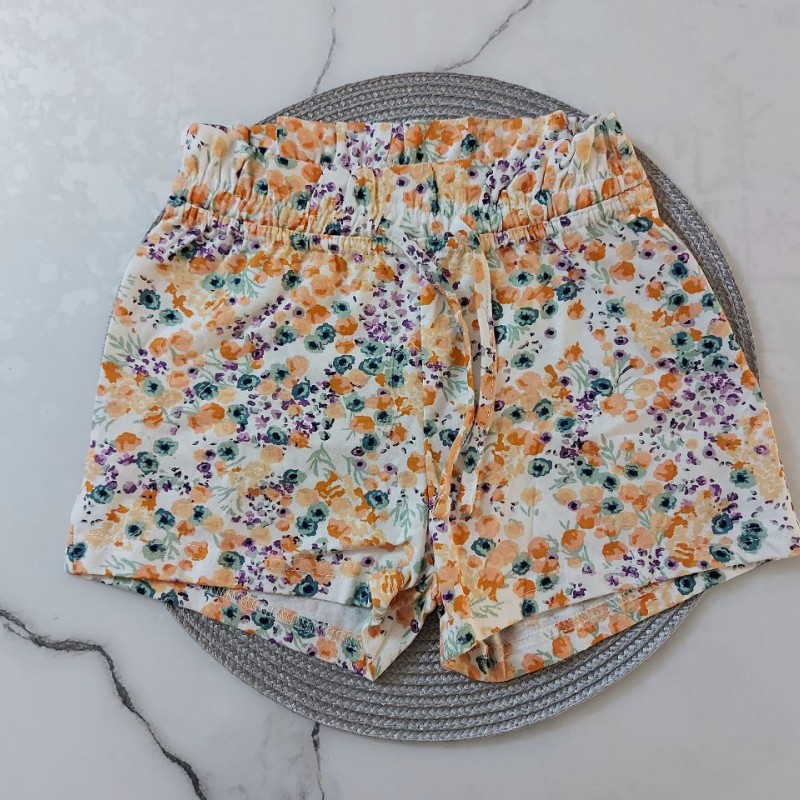 شلوارک کمر چیندار گل گلی kids