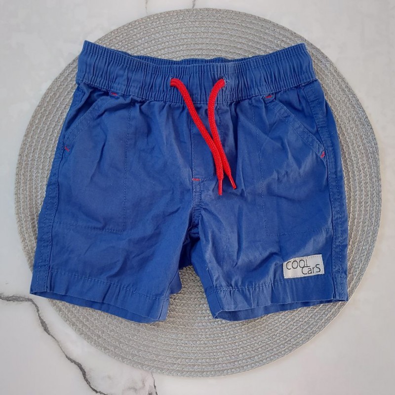 شلوارک کتان کاغذی آبی kids