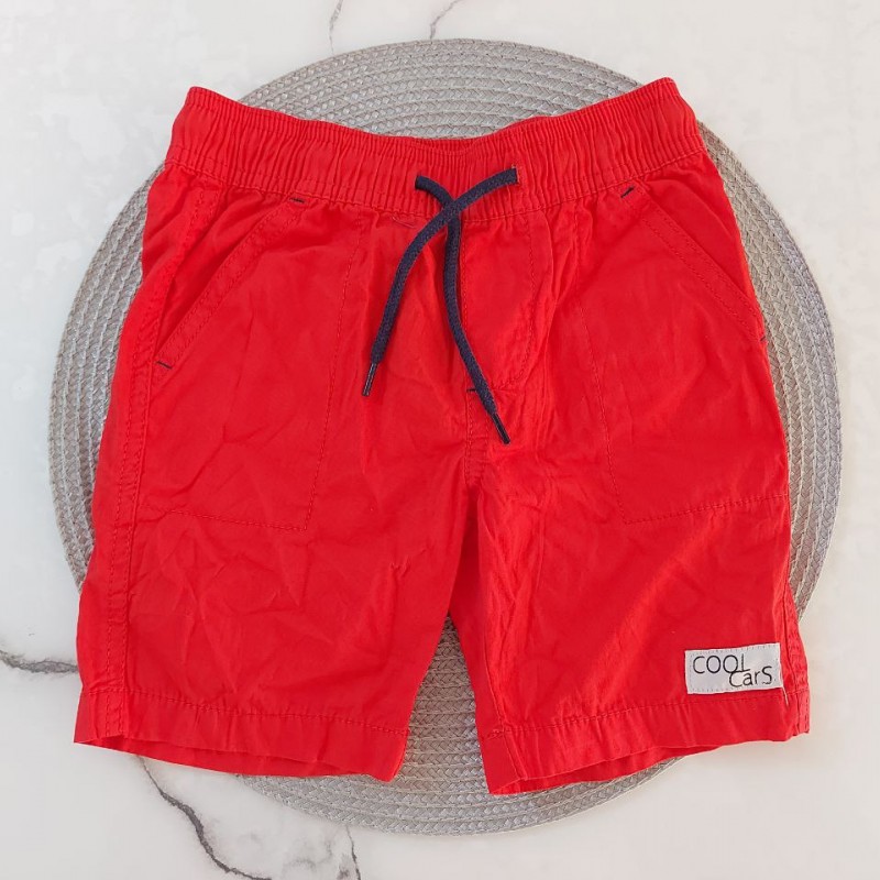 شلوارک کتان کاغذی قرمز kids