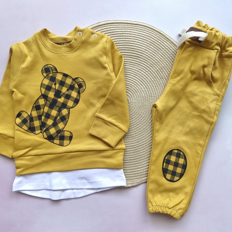 بلوز شلوار خرس خردلی باربارا