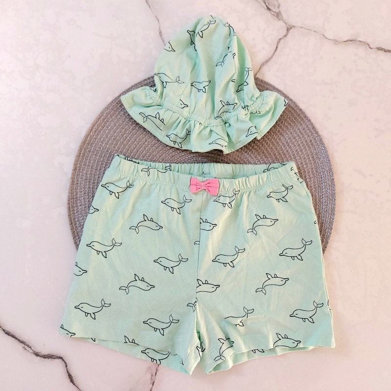 ست شلوارک و کلاه دلفین kids