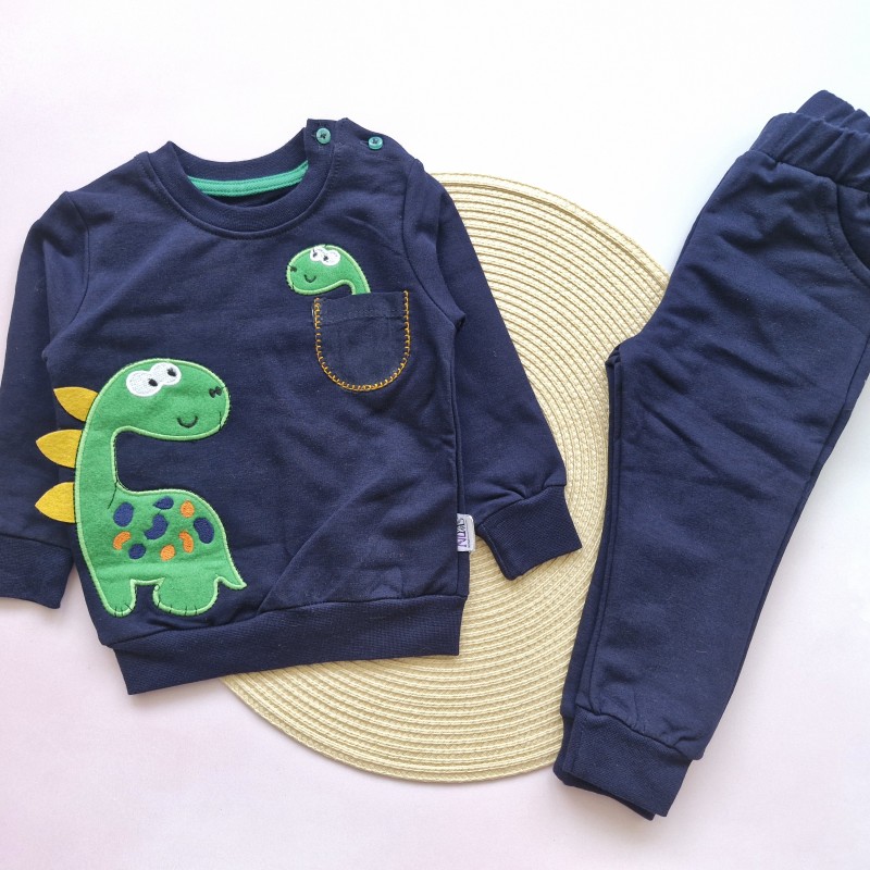 بلوز شلوار دورس دایناسور سرمه ای NILYAS