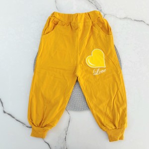 شلوار قلب خردلی kids