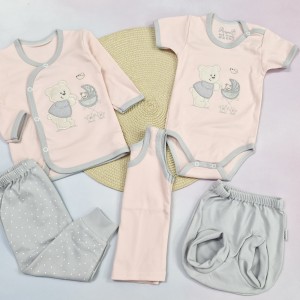 ست 5 تکه مامان خرسی صورتی آرین