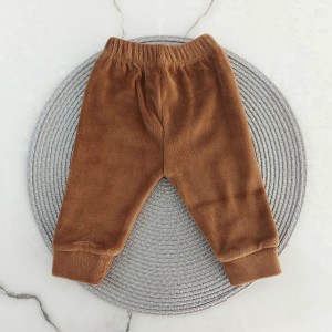 شلوار مخمل شکلاتی امیر کوچولو