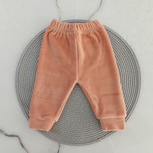 شلوار مخمل گلبهی امیر کوچولو