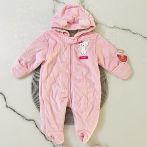 سرهمی کارترز مخملی مدل گربه صورتی