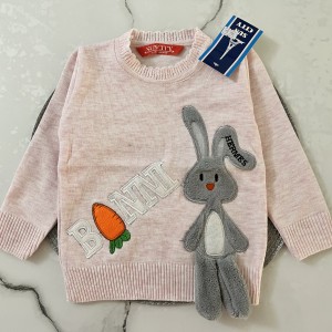 بلوز بافت خرگوش صورتی روشن kids