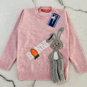 بلوز بافت خرگوش صورتی تیره kids