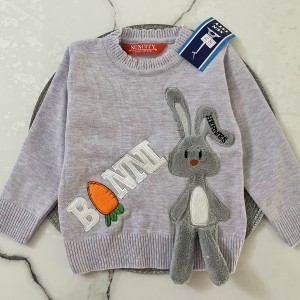 بلوز بافت خرگوش یاسی kids