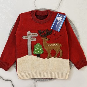 بلوز بافت گوزن قرمز kids