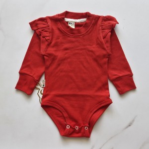 بادی آستین بلند قرمز دخترانه مهتاب کوچولو