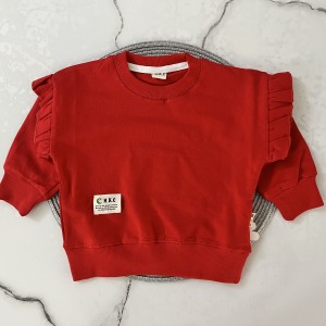 بلوز دورس آستین چیندار قرمز مهتاب کوچولو kids