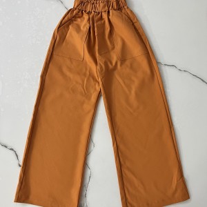 شلوار بگ کمر کش دار آجری kids