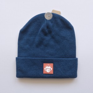 کلاه بافت ریز سرمه ای میمون