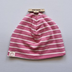 کلاه نخی راه راه صورتی