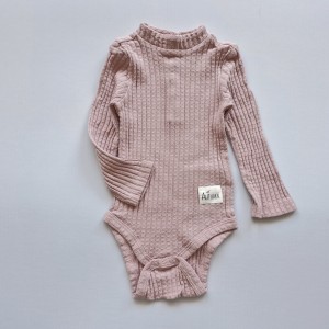 بادی آستین بلند سوزنی یاسی