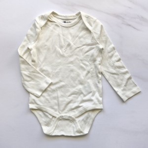 بادی آستین بلند ساده شیری SoCute