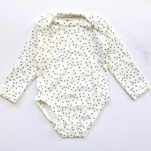 بادی آستین بلند خال خالی مشکی teddyboom