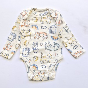 بادی آستین بلند گربه رنگین کمان teddyboom