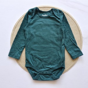 بادی آستین بلند یقه فرشته سبز تیره لوپیلو