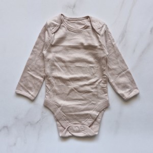 بادی آستین بلند یقه فرشته صورتی کالباسی روشن