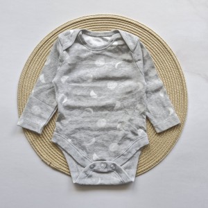 بادی آستین بلند تمام چاپ ماه طوسی