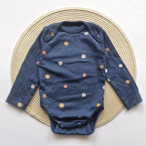 بادی آستین بلند حیوانات سرمه ای teddyboom