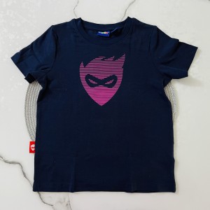 تیشرت ماسک سرمه ای سرخابی kids