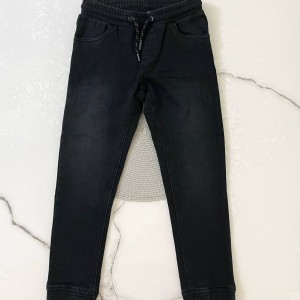 شلوار جین دم پا کش زغالی kids