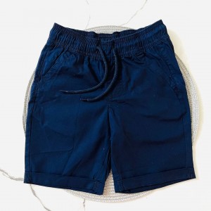 شلوارک کتان کاغذی سرمه ای kids