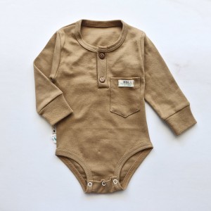 بادی آستین بلند قهوه ای پسرانه مهتاب کوچولو