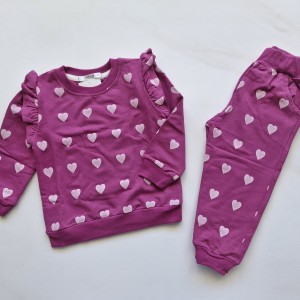 بلوز شلوار دورس بهاره قلب ارغوانی آنیل kids