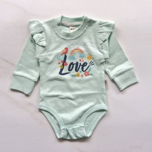 بادی آستین بلند سبزآبی لاو مهتاب کوچولو