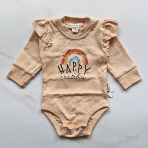 بادی آستین بلند گلبهی رنگین کمان مهتاب کوچولو