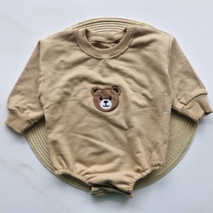 بادی آستین بلند دورس قهوه ای  تدی