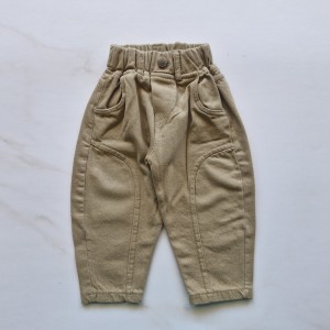 شلوار کتان نسکافه ای امیرکوچولو